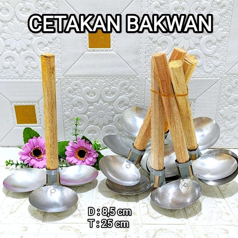 Cetakan Bakwan isi 3 Berbahan Aluminium Ganggang Kayu 1pcs / Alat Goreng Bakwan