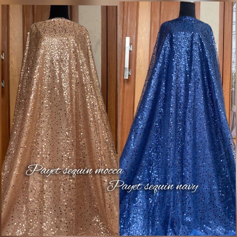 NEW PROMO!!! KAIN BAHAN TILE PAYET MUTIARA SWAROSKI / BAHAN KEBAYA BROKAT TULLE.