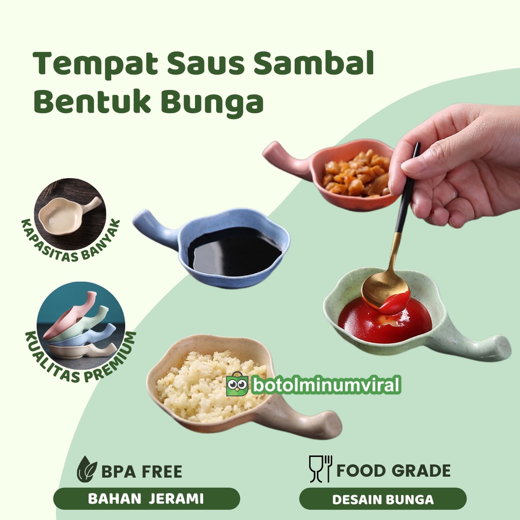 Tempat Saos Sambal Jerami Easthetic Korea Premium Tahan Lama Wadah Bumbu Kecap