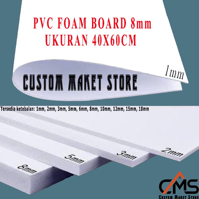 PVC BOARD / PVC FOAM BOARD 8MM 40X60CM