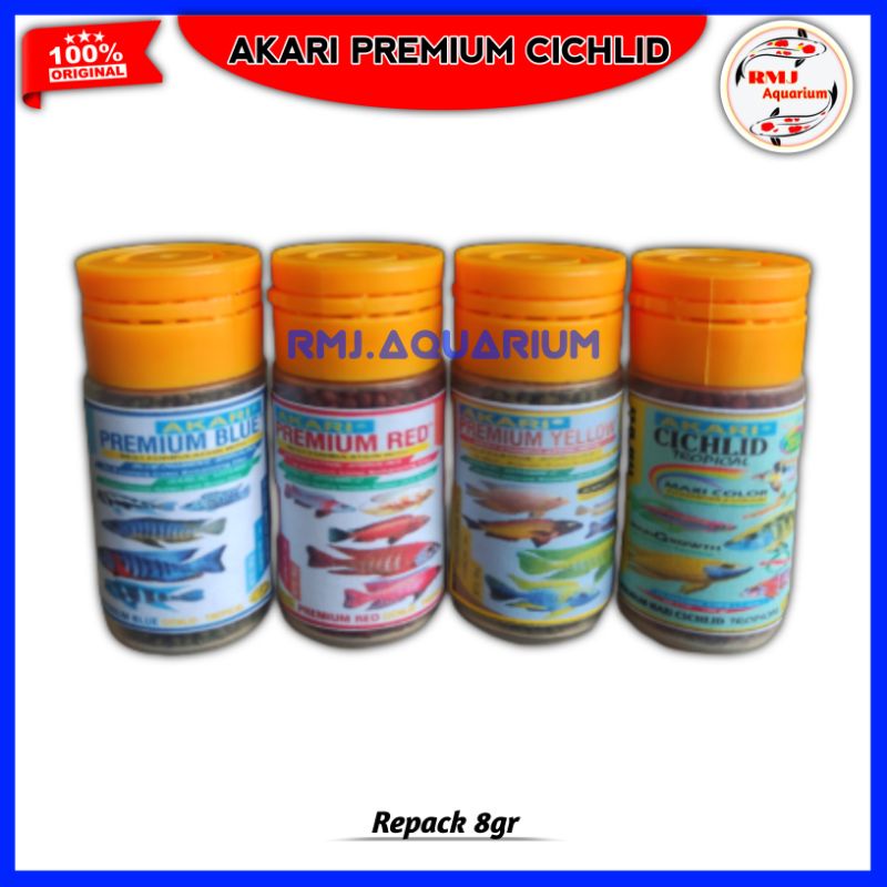 PELET AKARI PREMIUM BLUE RED YELLOW MAXI CICHLID 8GR PAKAN IKAN AKARI PREMIUM MAXI CICHLID PELET IKA