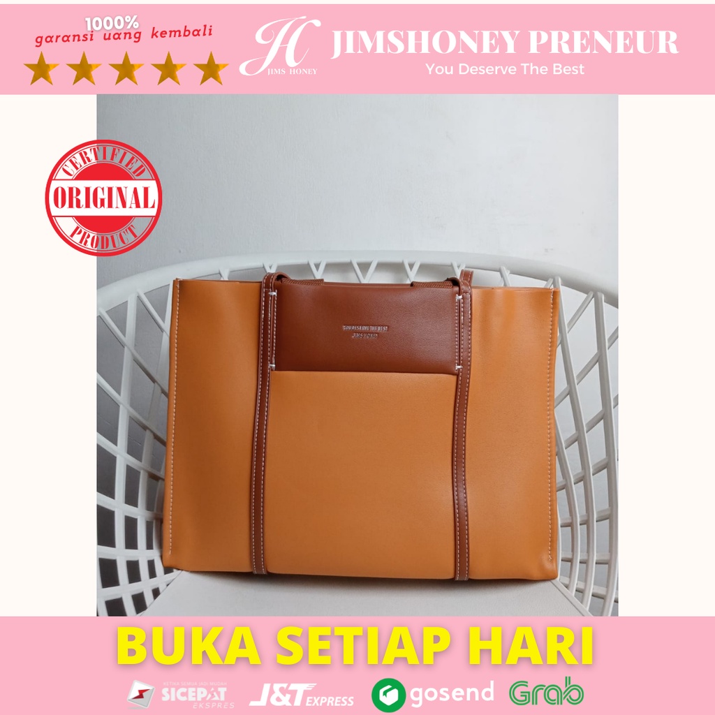 Jennifer Bag Jims Honey Tas Wanita Kantor Kerja Shoulder Bag Besar Muat Banyak Original