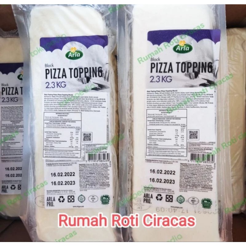 

MOZARELLA ARLA CHEESE KEJU MOZARELLA 2,3KG BLOK MOZA KG LELEH LUMER