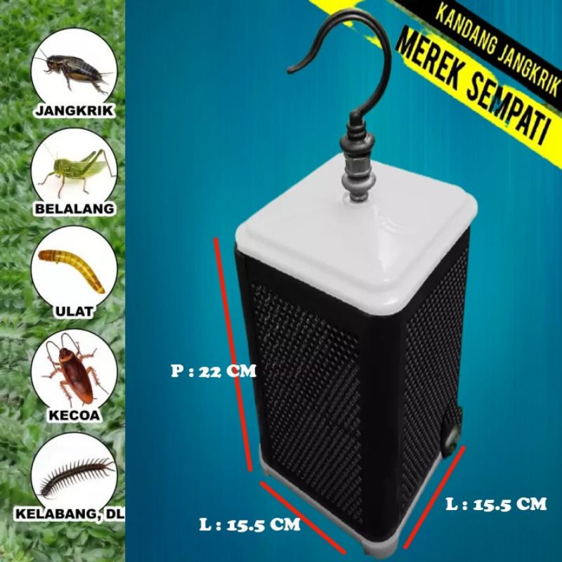 KANDANG JANGKRIK SEMPATI SANGKAR PLASTIK WADAH KOTAK TEMPAT JANGKRIK, WADAH KANDANG JANGKRIK KOTAK S