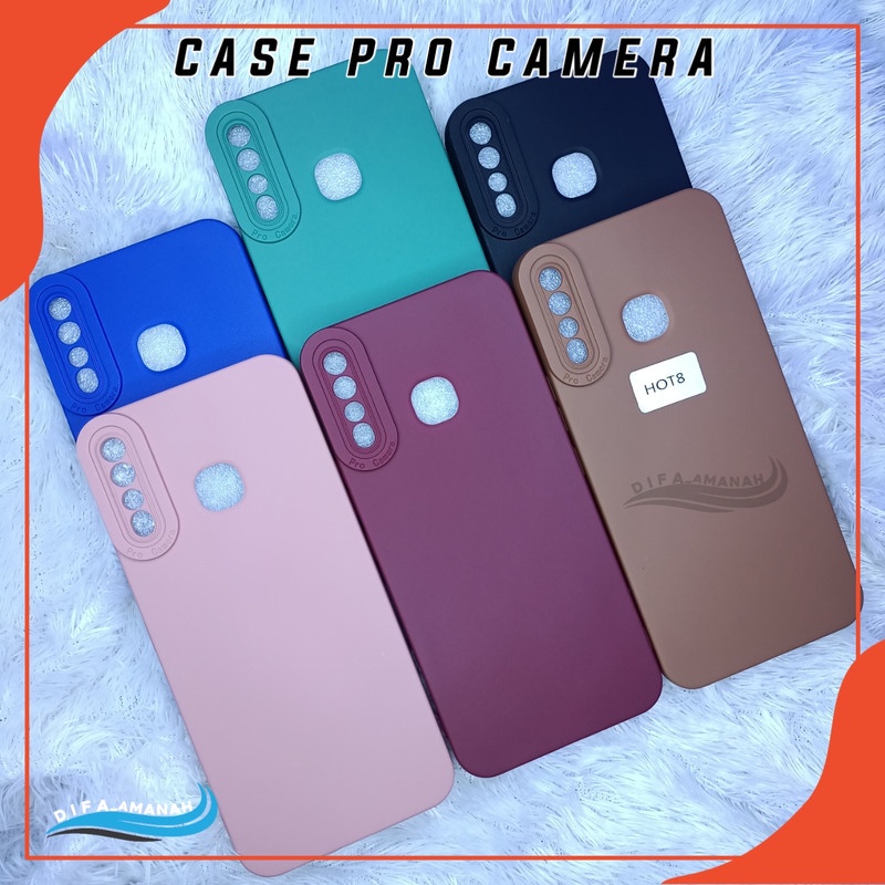 INFINIX HOT 8 Softcase case pro camera macaron bahan tebal di jammin sesui foto master soft case pro camera