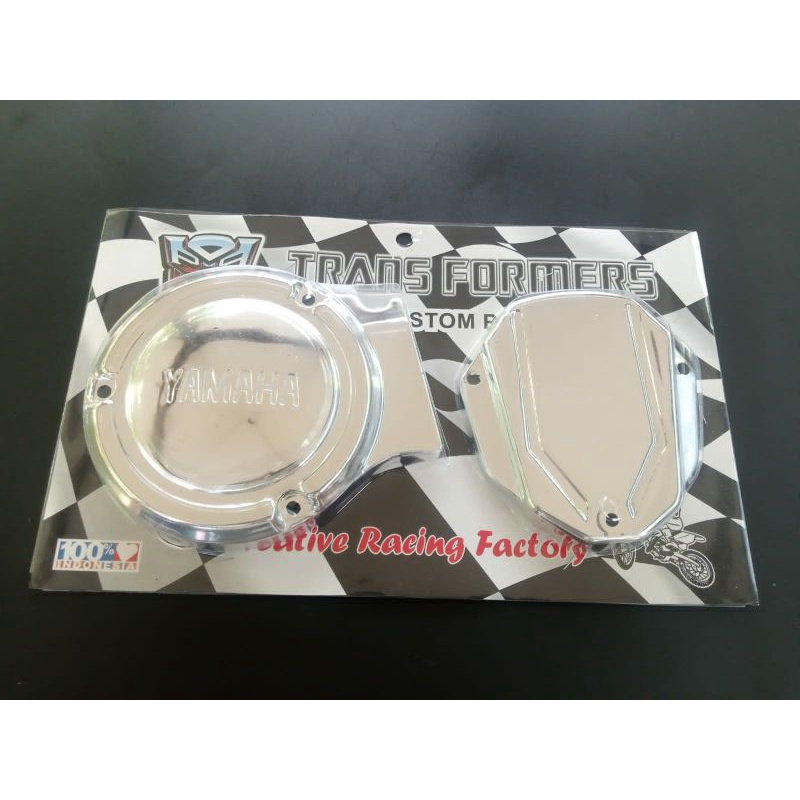 COVER/TUTUP BLOK BAK MAGNET KOPLING RX KING CHROME TULISAN YAMAHA