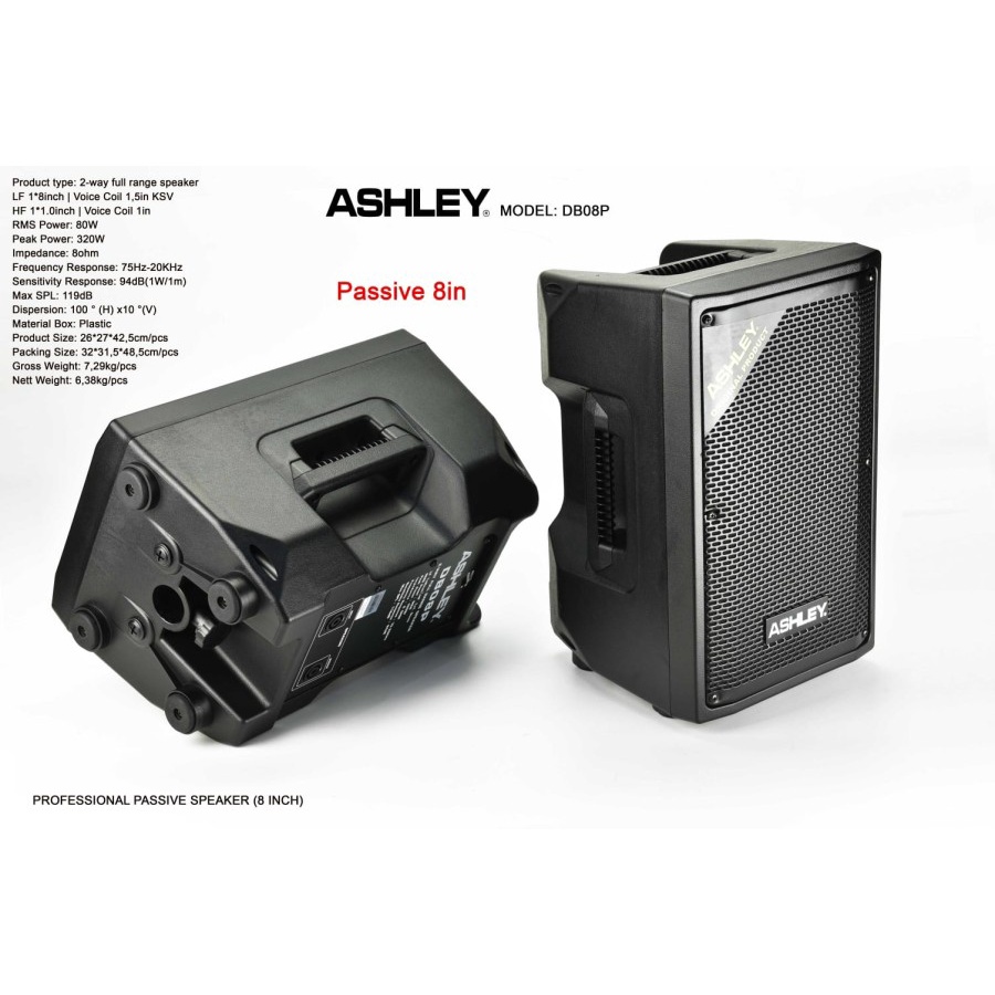 SPEAKER PASIF 8 INCH ASHLEY DB08P PASSIVE SPEAKER