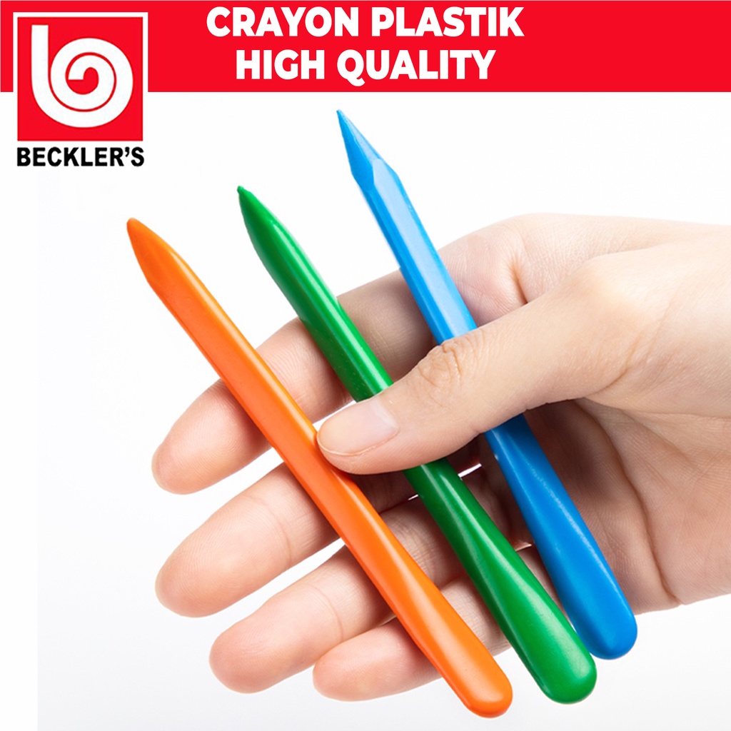 Crayon Set Anti Air 12/24/36 Pcs / Krayon Plastik Anti Kotor Tangan Warna Cerah Segitiga Ergonomis Tidak Beracun