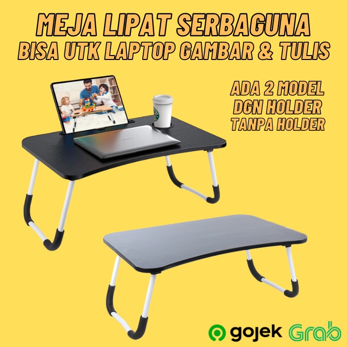 Meja Kerja Lipat Laptop Minimalis Meja Tulis Gambar Belajar Anak Portable Kaki Besi Alumunium Murah