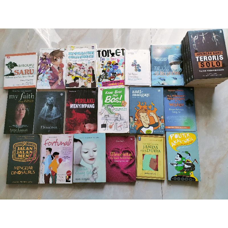 OBRAL BUKU MURAH BUKU CERPEN//NOVEL//INSPIRASI//POLITIK