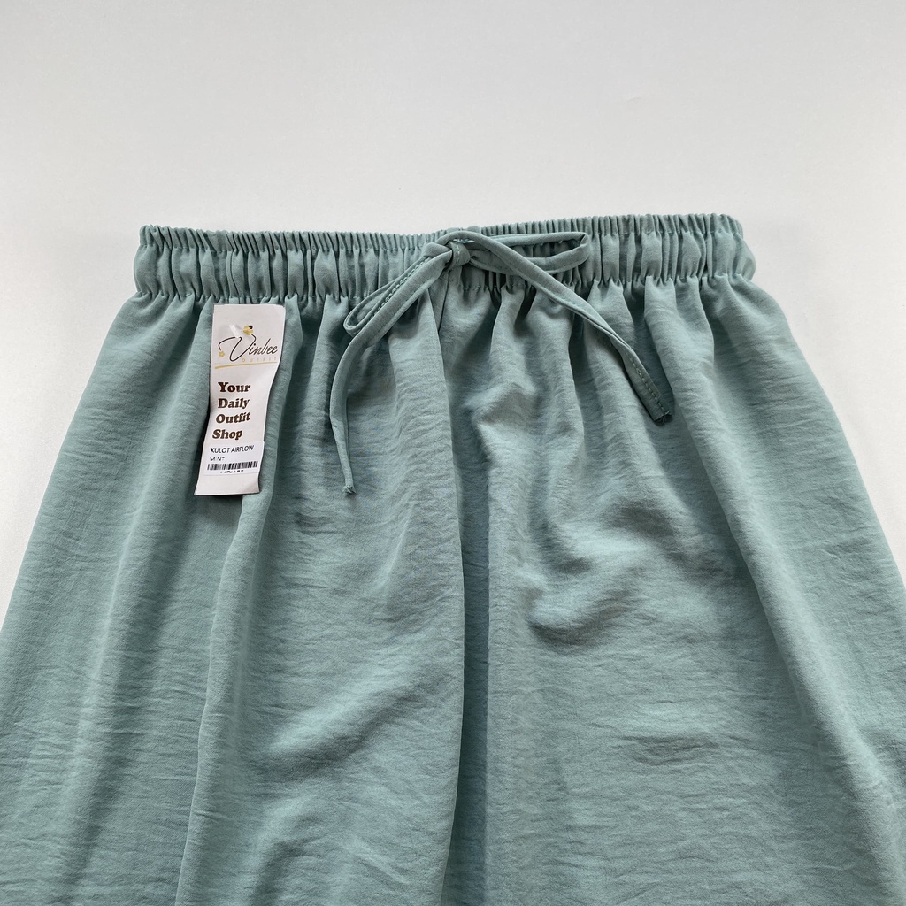 VIOLET HIGHWAIST LOOSE PANTS KULOT CRINCLE AIRFLOW-Mint