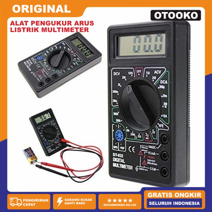 Multimeter avometer Alat Pengukur Arus Listrik Multimeter multitester digital LCD