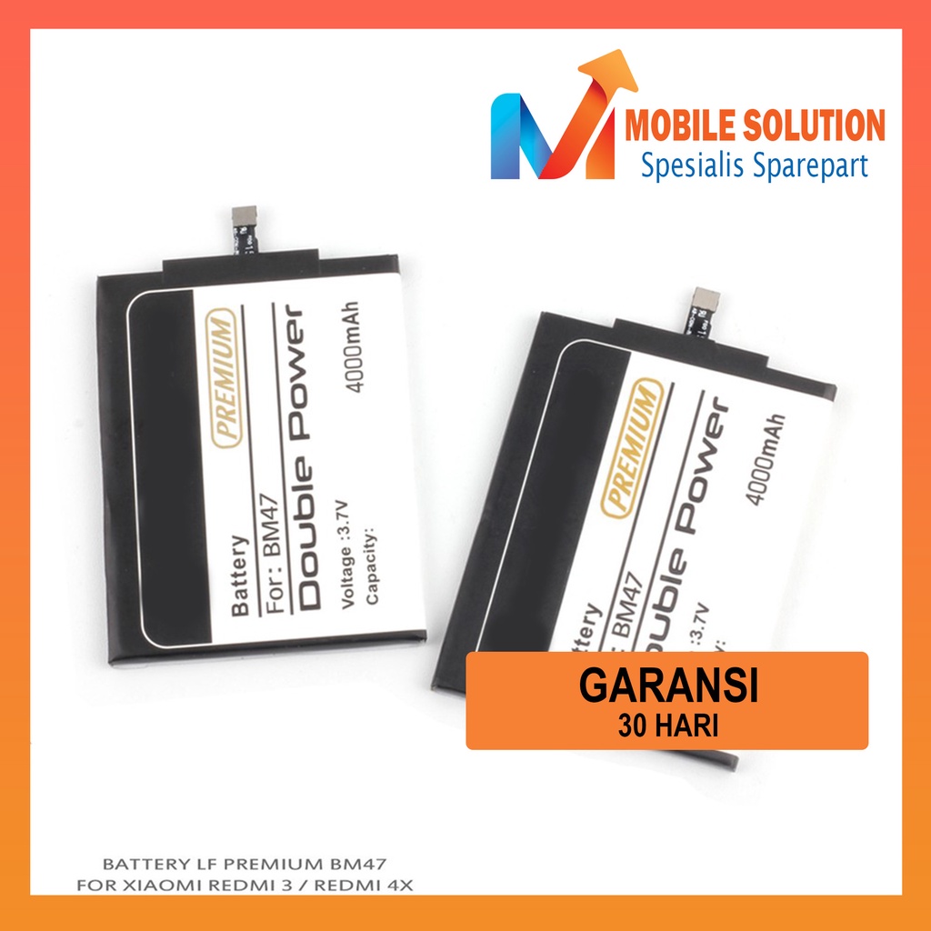 Grosir Baterai Xiaomi Redmi 3 / Baterai Redmi 4X / Baterai BM47 Universal Garansi 1 Bulan + Packing