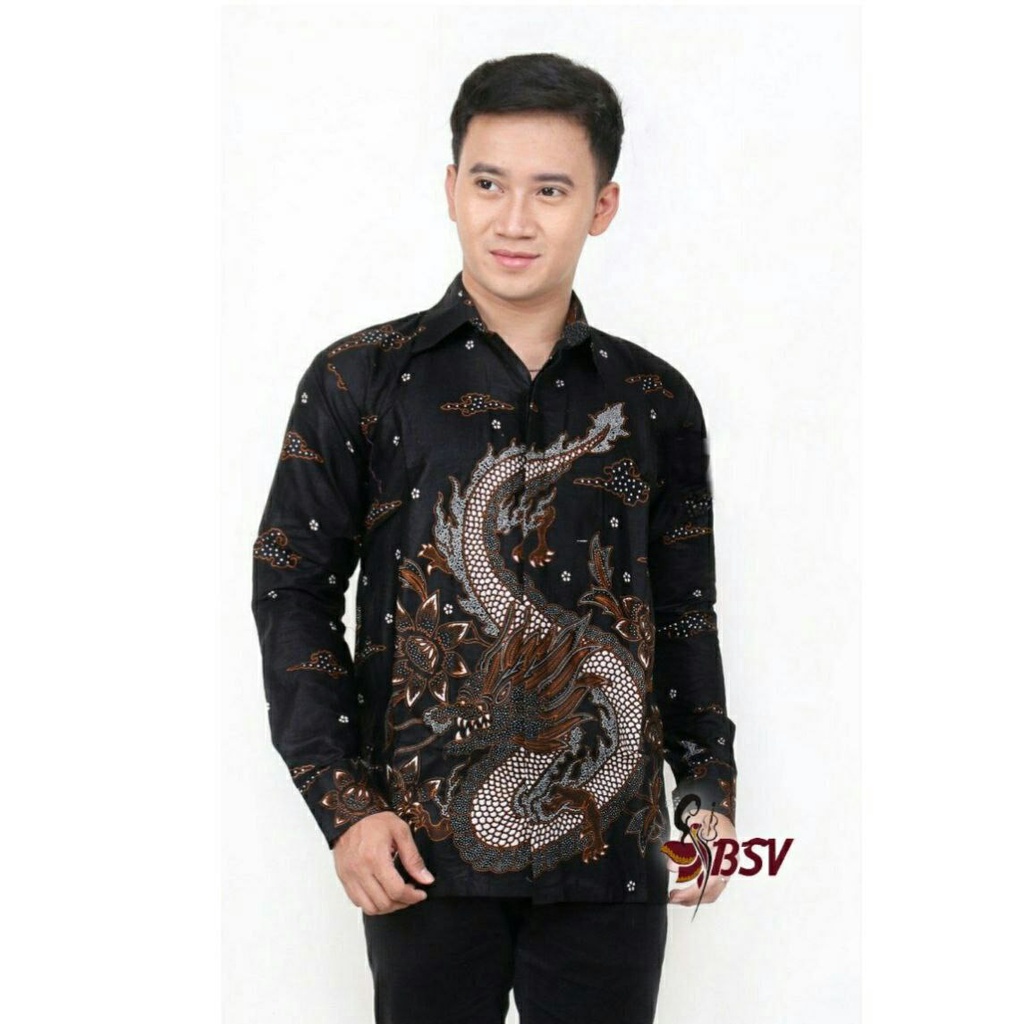 KEMEJA BATIK PRIA LENGAN PANJANG SIZE M L XL XXL