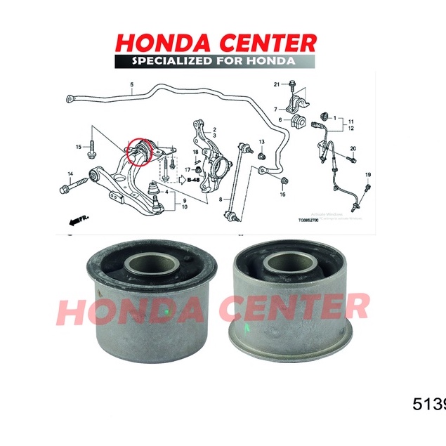 bushing bush bosh bos karet lower arm sayap depan besar jazz s rs ge8 2008 2009 2010 2011 2012 2013 2014 city gm2 2009 2010 2011 2012 2013 freed brio 1300cc 2012 2013