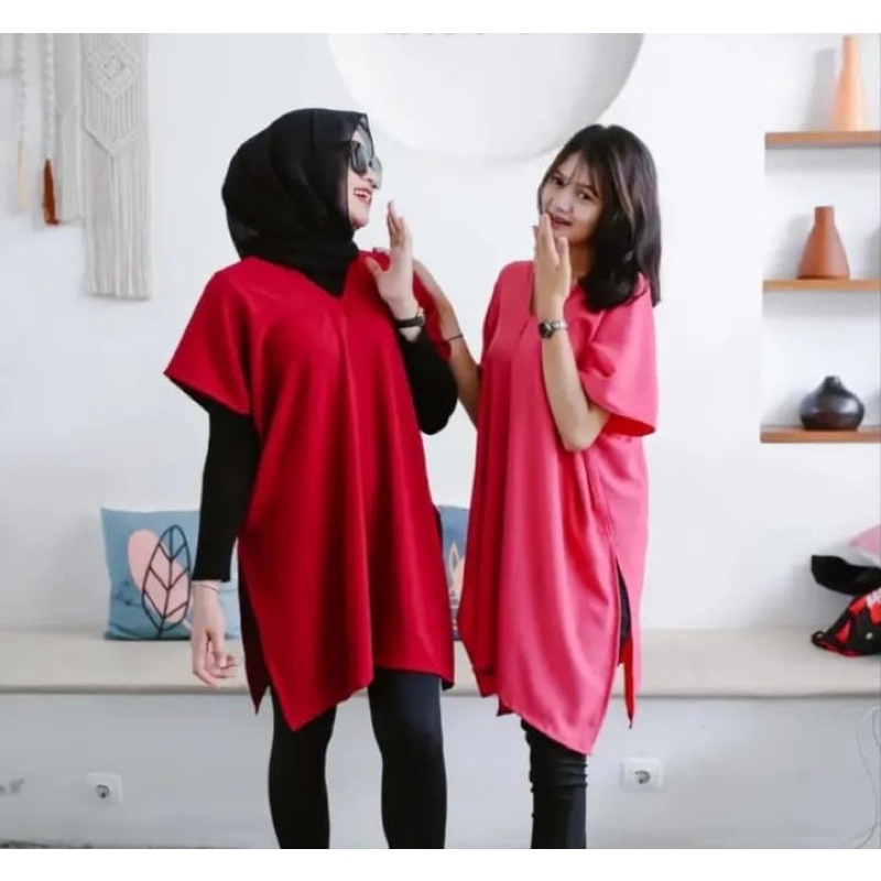 ATASAN WANITA | LONG SQUARE | tunic Long Square Nagita Terbaru Crinkle Airflow