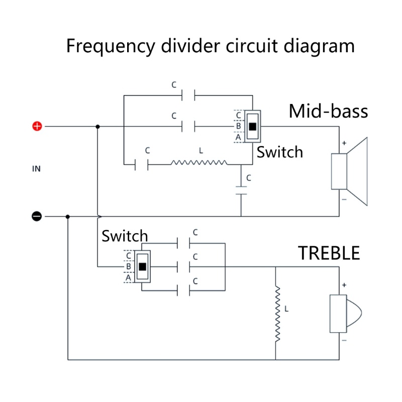 Bt 400W Murni Bass Subwoofer Crossover Frekuensi Distributor Pembagi Filter Crossover Speaker 2arah