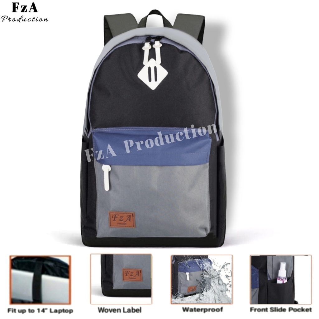 FzA Official - Tas Ransel Gendong Laptop Distro Sekolah Kuliah Pria Wanita Backpack Original Tas Punggung Laptop - BGFSPT