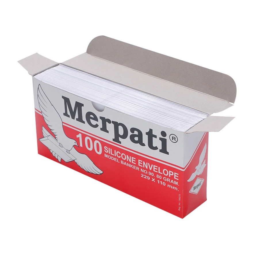 

HJK Amplop Besar Merpati Polos No 90 80 GRAM Silicone (Perekat) - 100 Amplop