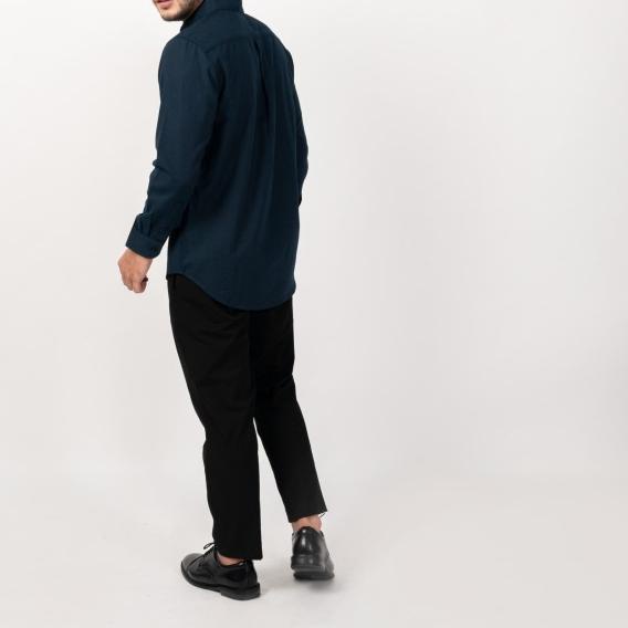 BROODIS Kemeja Polos Basic Slimfit Broodis Navy Long - L