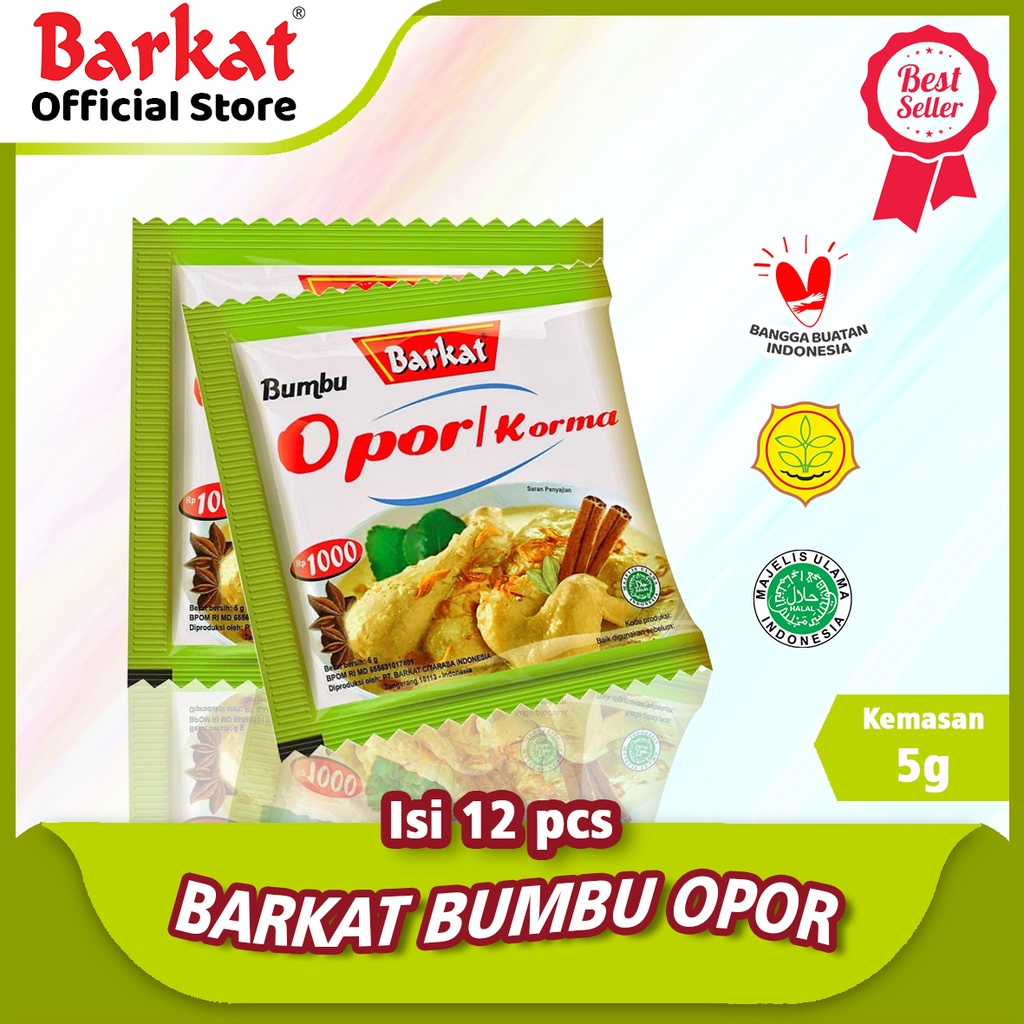 

Barkat Bumbu Opor Ayam Instan Padang Kemasan 5 Gram Sejak 1939
