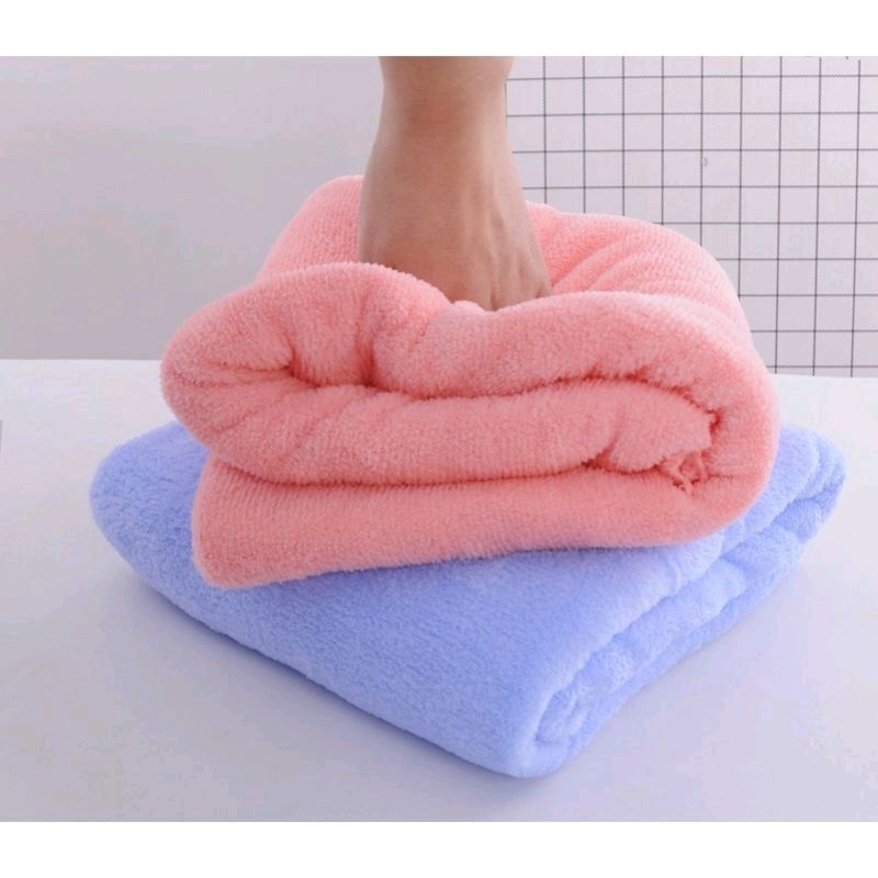 HANDUK MANDI SET ISI 2 PSC/ HANDUK DEWASA/HANDUK VIRAL IMPORT BAHAN MICROFIBER LEMBUT DAYA SERAP TINGGI