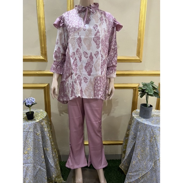 setelan blouse