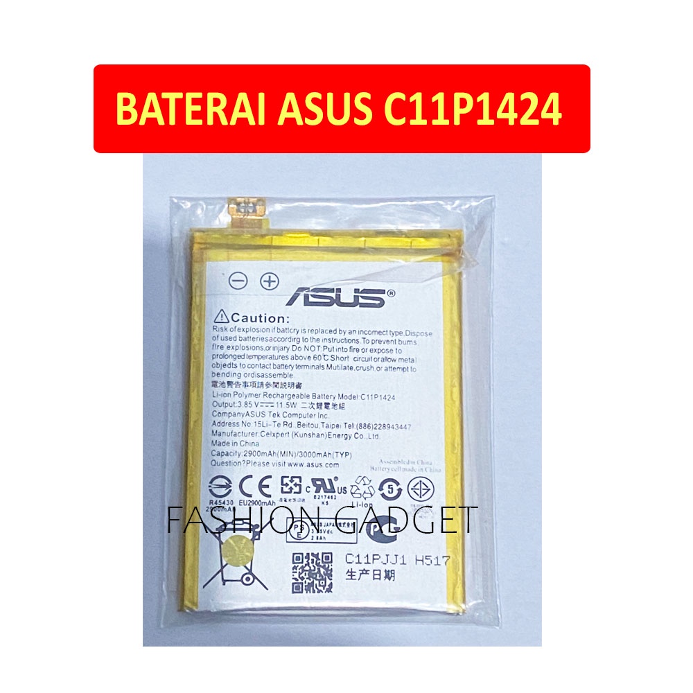 Baterai Asus Batery C11P1424 Untuk Zenfone 2 ZE551ML ZE550ML Z00AD Z00ADB Z00A Z008D Batu Batre Batere Batterai Batrei Hp