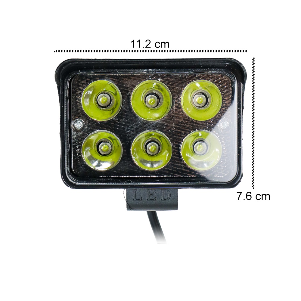 Lampu Sorot Flood Spotlight Waterproof 6 Beads Cool White 6500K- SDR19 - Black