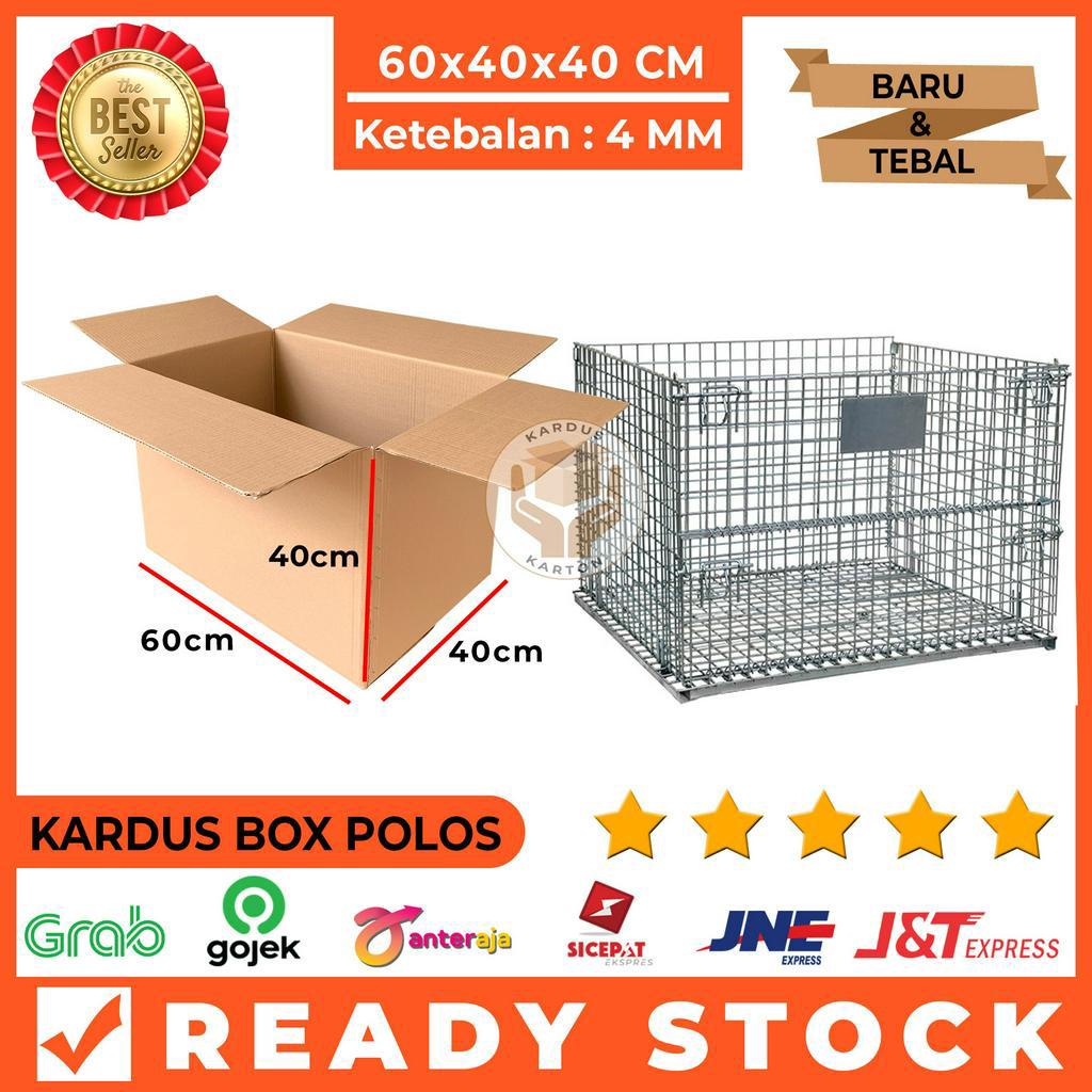 

Kardus Polos / Karton Box Packing 60x40x40 Cm Single Wall, Jumbo