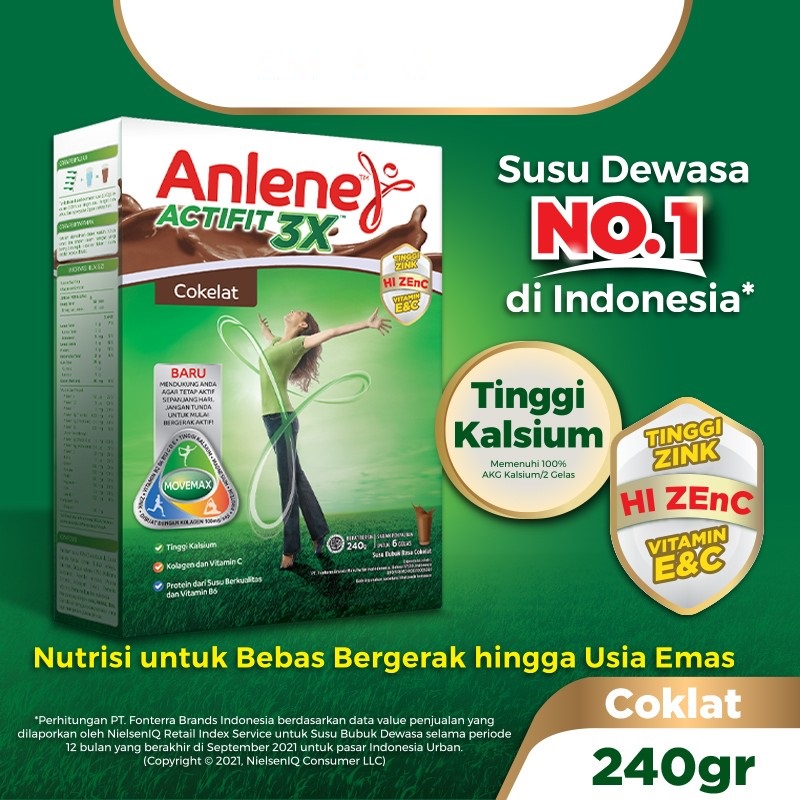 

ANLENE ACTIFIT 3X ORI/COKLAT/VANILLA 240G