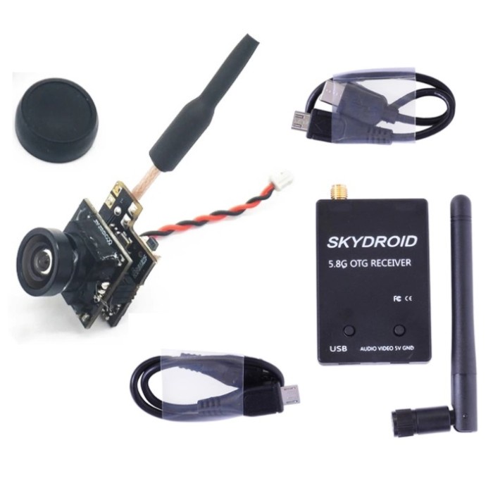 FPV 48CH 25mW Transmitter VTX-CAM with Camera and Skydroid Receiver