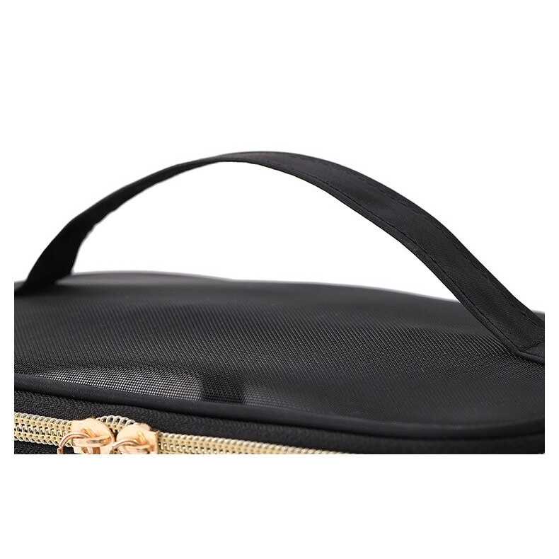 Smiling Girl Tas Make Up Kosmetik Transparent Mesh Shell Bag