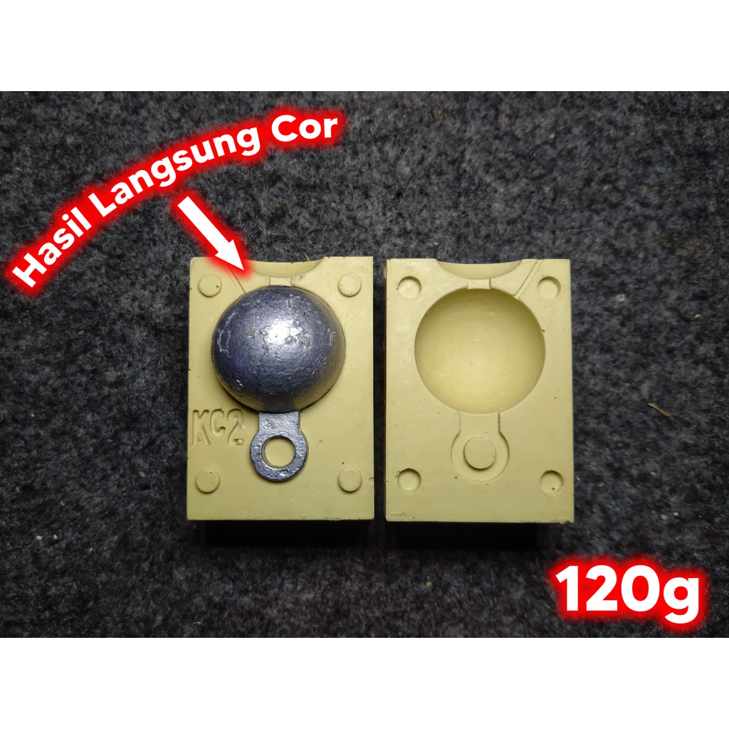 Cetakan Bandul Timah Pemberat Pancing Model Bakso 120g