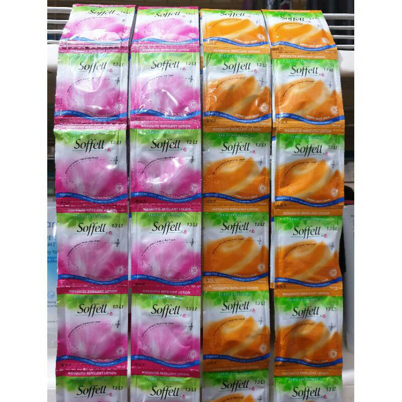 SOFFEL LOTION SOFFEL  PENOLAK NYAMUK 1 RENCENG ISI 12 SACHET