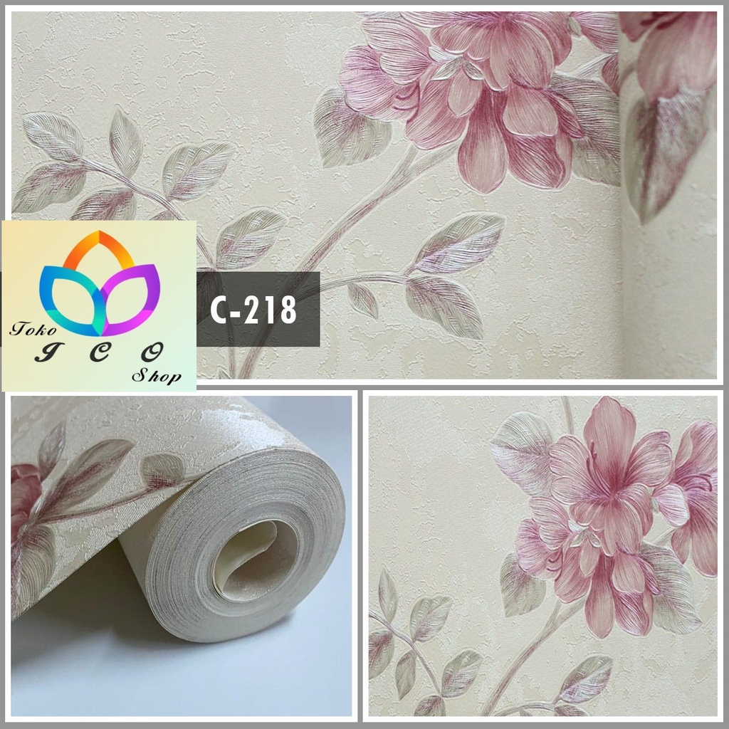 WALLPAPER DINDING VINYL BUNGA