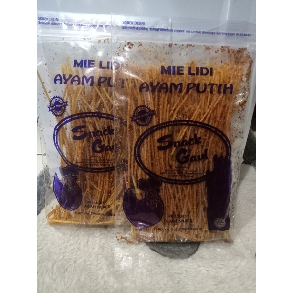 

mie lidi ayam putih Snack gaul pedas