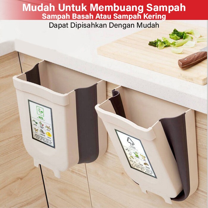 GM Bear Tempat Sampah Lipat Gantung Portable 1207 - Plastic Foldable Trash Bin