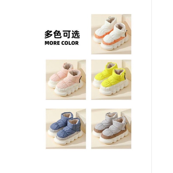 [MikanHiro Store] Sepatu Wanita Lucu Empuk Tinggi Winter Shoes waterproof