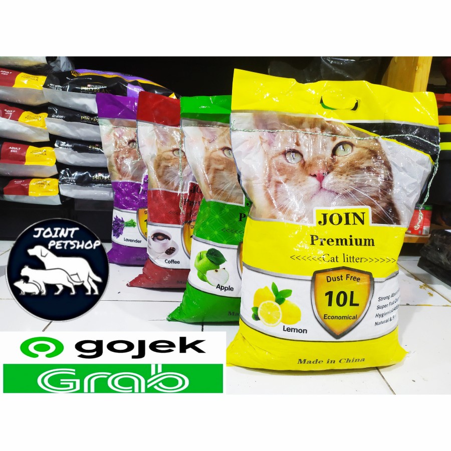 Promo Pasir Kucing Join Repack 5kg Pasir wangi Gumpal Gojek/Grab