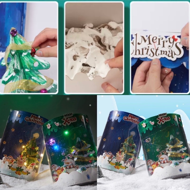 children chrismas theme art craft diy diorama project prakarya anak tema natal