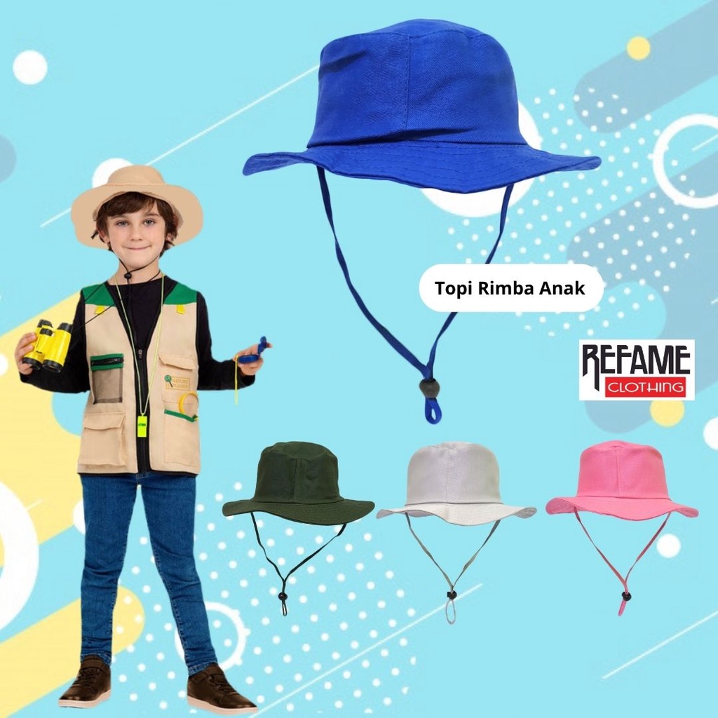 Topi Bucket Rimba Tali Anak Laki Laki Perempuan Usia 1 2 3 4 5 6 7 8 9 10 Tahun