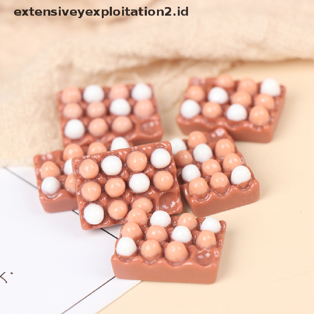 6pcs Miniatur Telur Skala 1: 12 Untuk Dekorasi Dapur Rumah Boneka