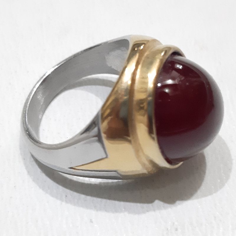 CINCIN BATU AKIK RED BARON KUALITAS SUPER DI JAMIN ASLI