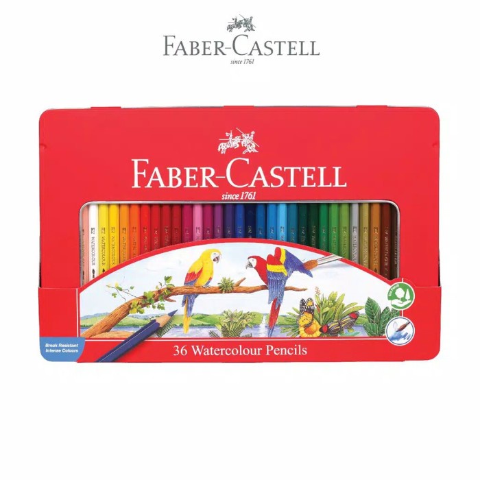 

Pensil Warna Faber Castell 36 Water colour Kemasan Kaleng (Tin Case)