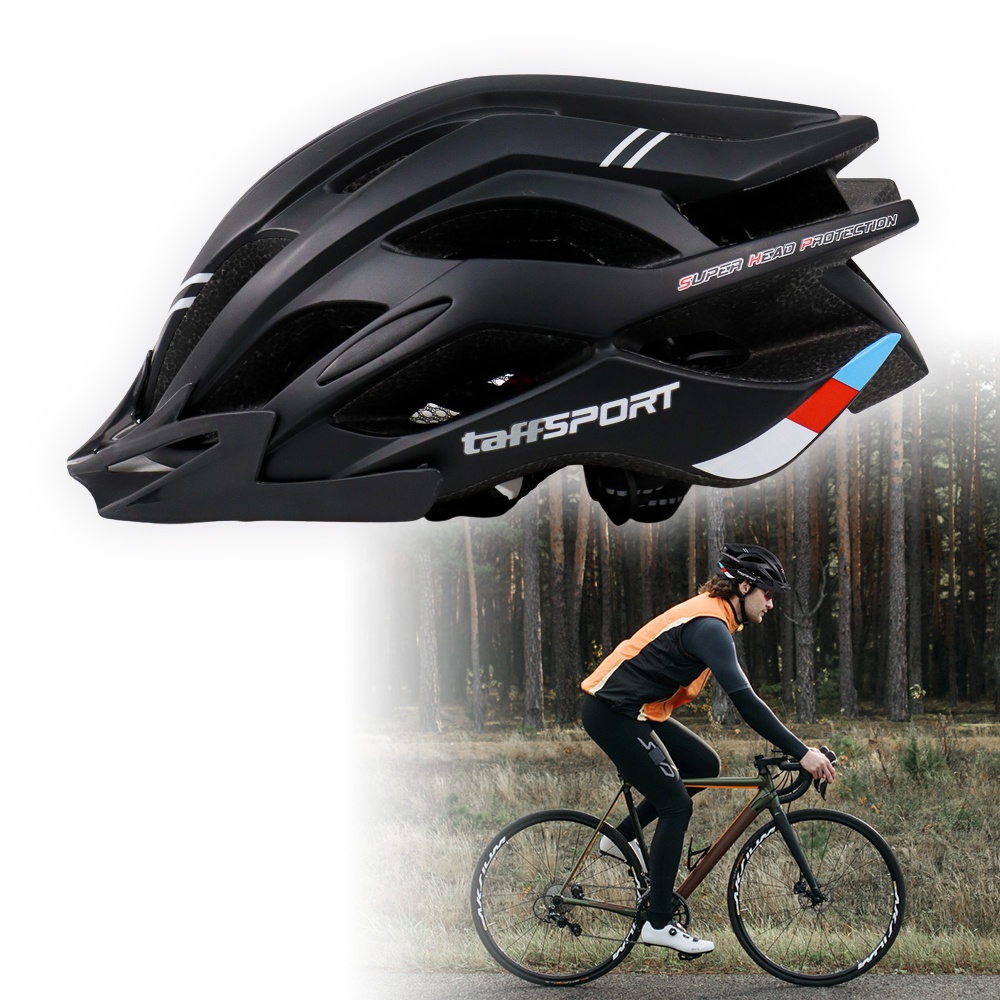 Helm Sepeda Ultralight Breathable Bicycle Cycling Helmet - 008A - 7RSEBQBK Black