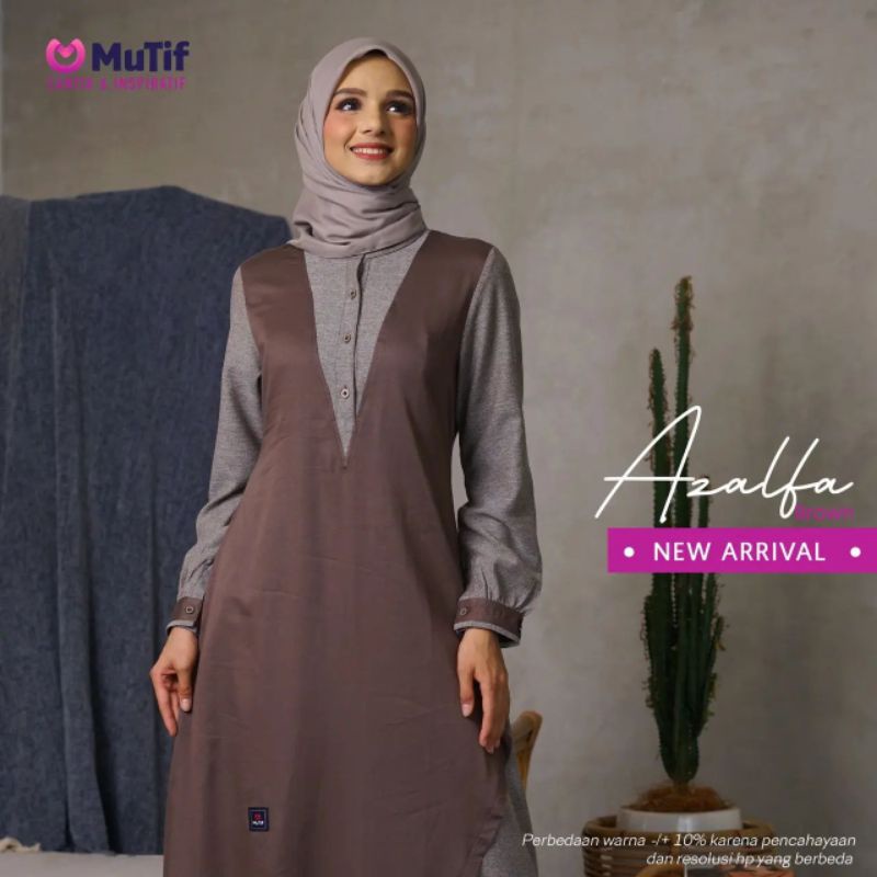 GAMIS MUTIF AZALFA BROWN CHIP