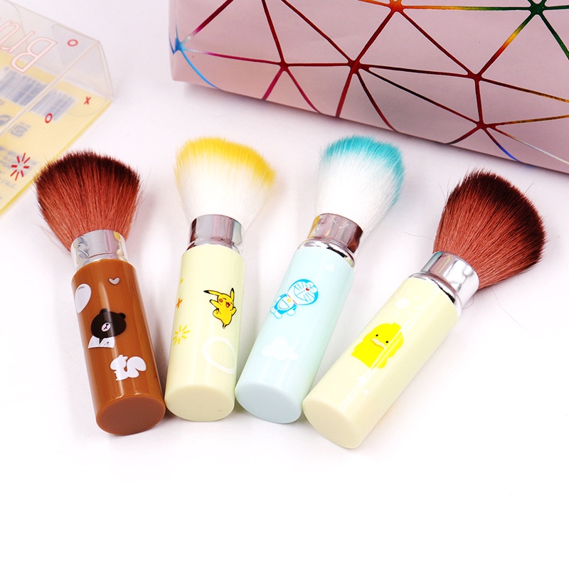 KUAS MAKE UP BRUSH TABUNG SUPER LEMBUT PORTABLE KARTUN LUCU / KUAS BRUSH / MAKE UP BRUSH
