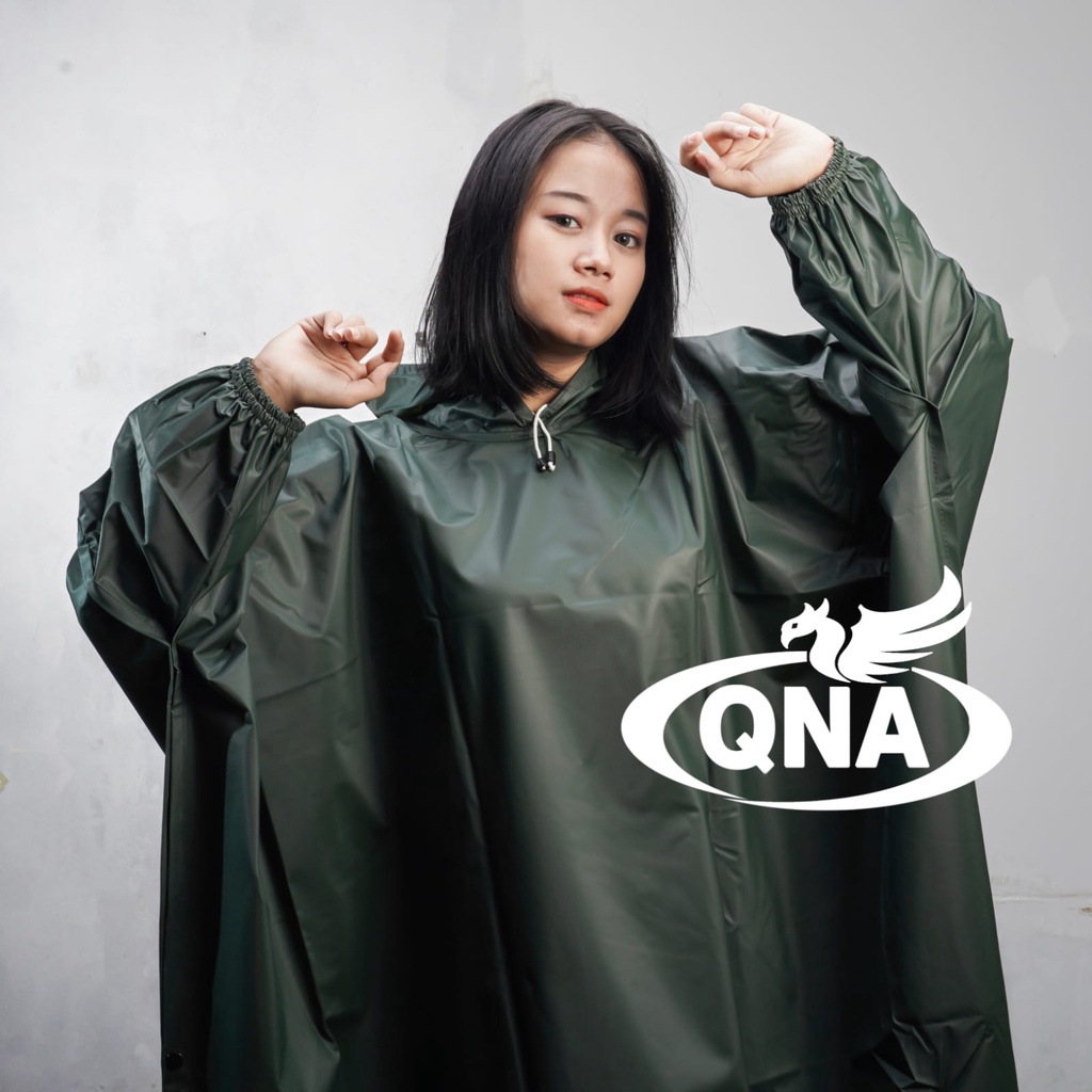 RAINCOAT, JAS HUJAN PONCO LENGAN/KELELAWAR DEWASA PRIA WANITA By QNA