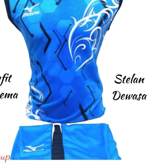 Jersey badminton Jersey olahraga stelan mizuno terbaru - Hitam merah, M